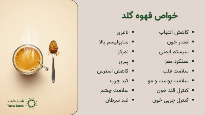خواص قهوه گلد | بانک طعم