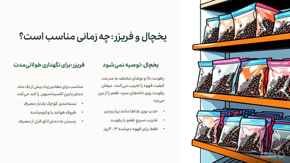 بهترین روش نگهداری قهوه آسیاب شده بانک طعم