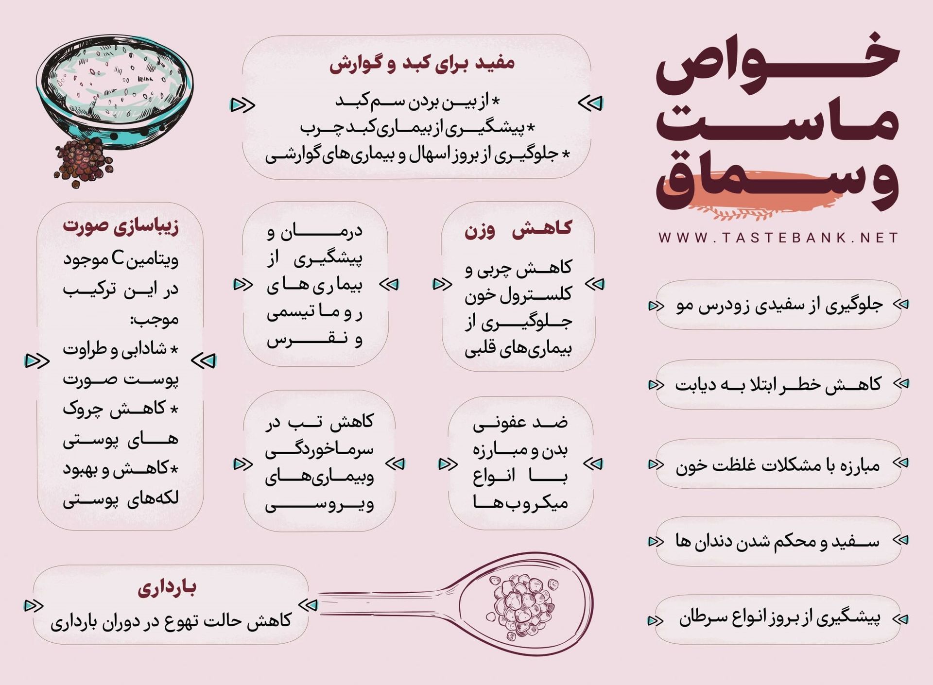 خواص سماق و ماست برای لاغری