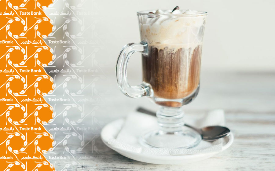 شیر قهوه سرد در استکان