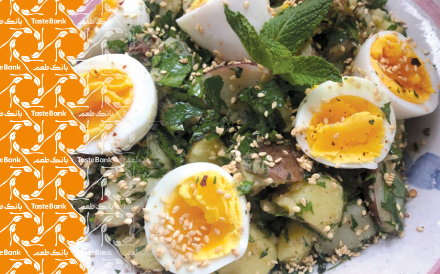 سالاد تخم مرغ کنجدی