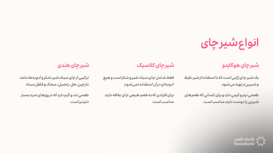 انواع شیر چایی | بانک طعم