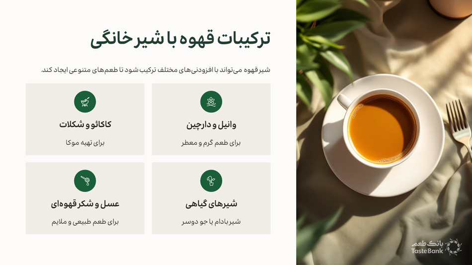 طرز تهیه شیر قهوه بانک طعم