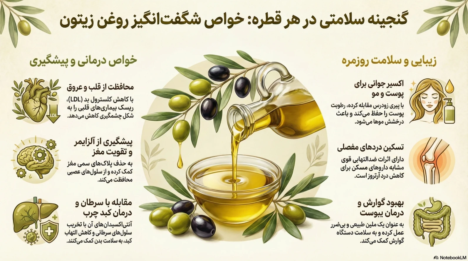 خواص روغن زیتون