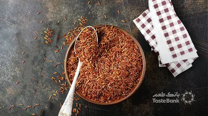 ظرف برنج قهوه ای